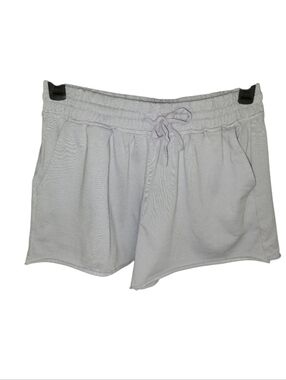 Splendid Eco Gray Fleece  Shorts Drawstring Waist Side Pockets Like New Small